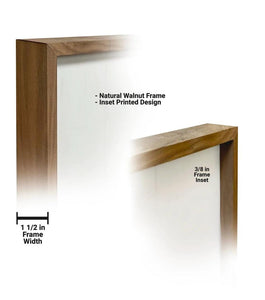 a wooden frame with measurements for the width of the frame