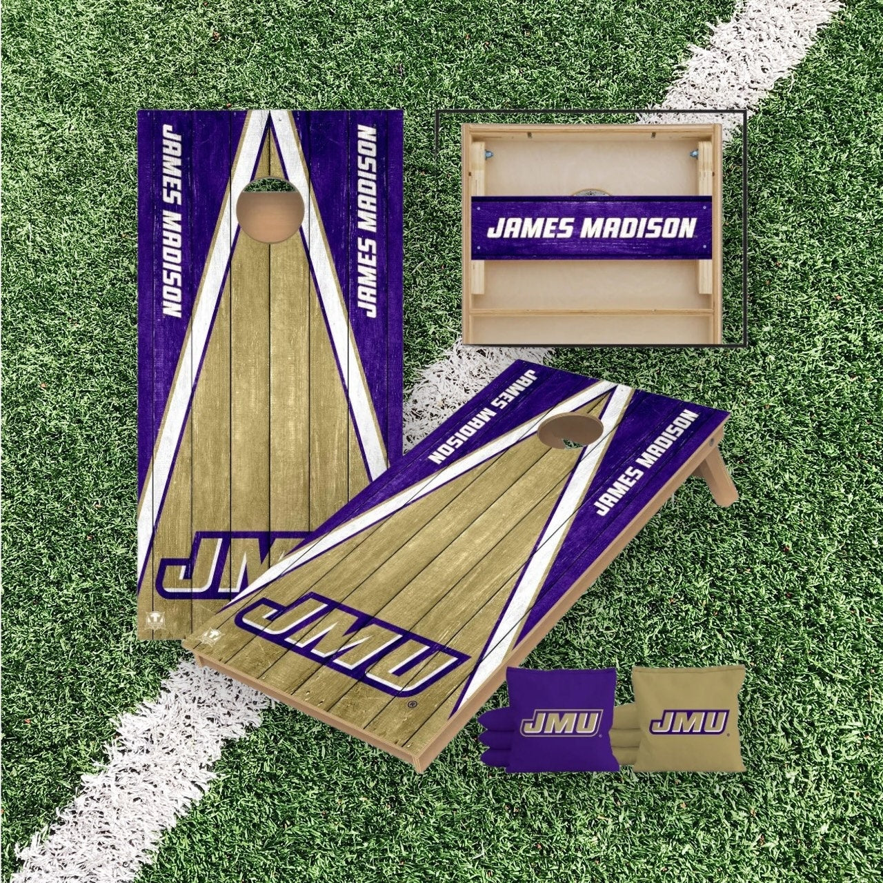 James Madison Dukes Cornhole Boards 2x4 | Officially Licensed