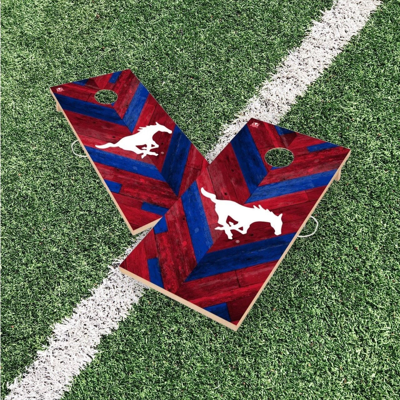 Southern Methodist SMU Mustangs Cornhole Boards 2x4 Officially Licensed