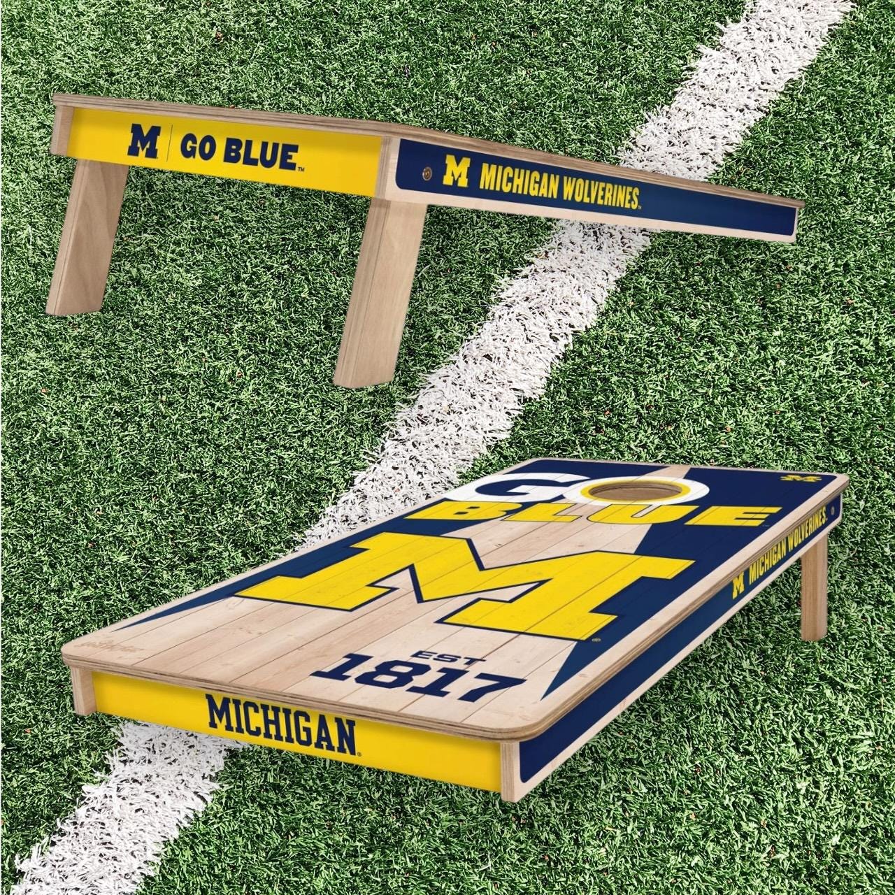 Michigan Wolverines Cornhole Boards 2x4 (Officially Licensed)