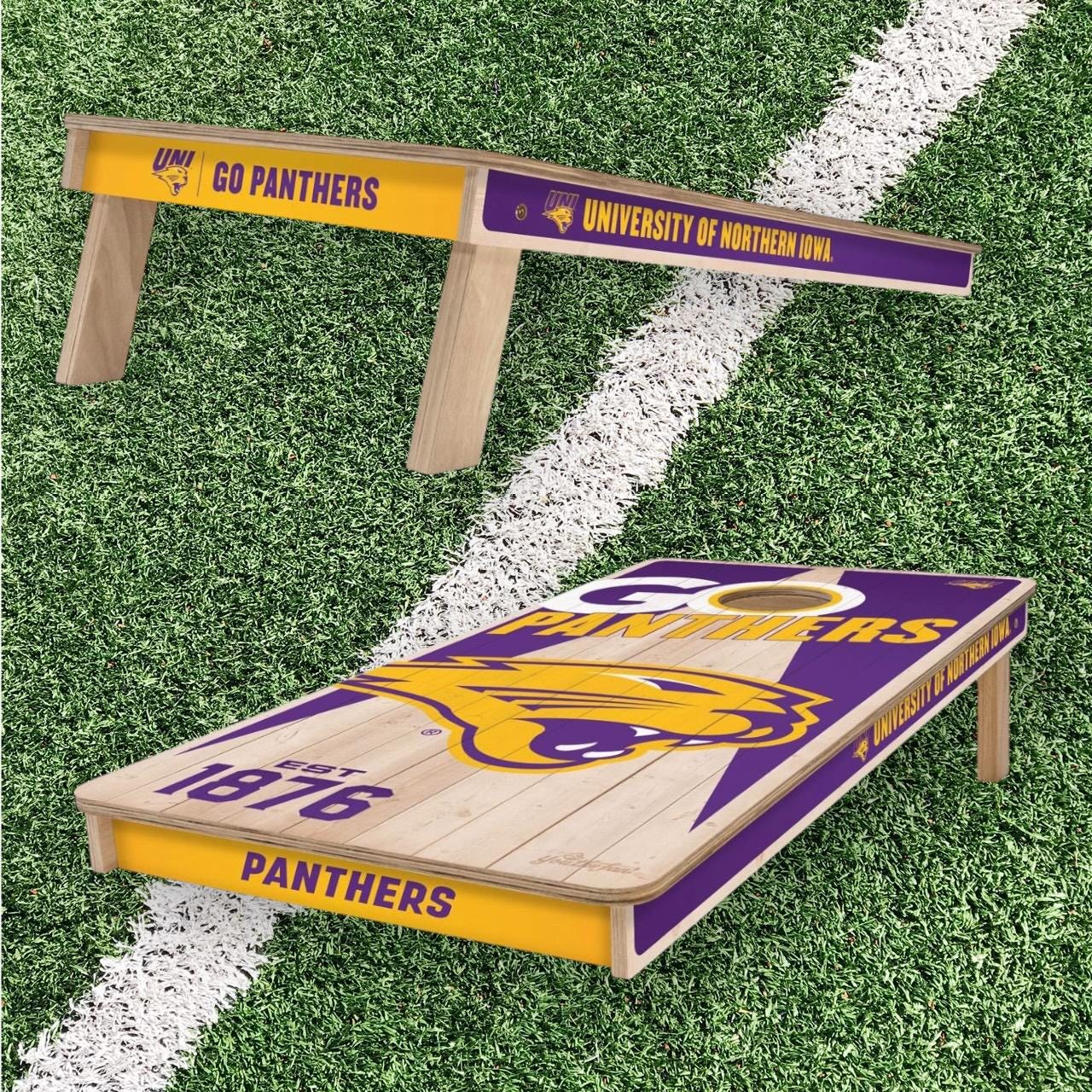 Northern Iowa Panthers Cornhole Boards 2x4 (Officially Licensed)