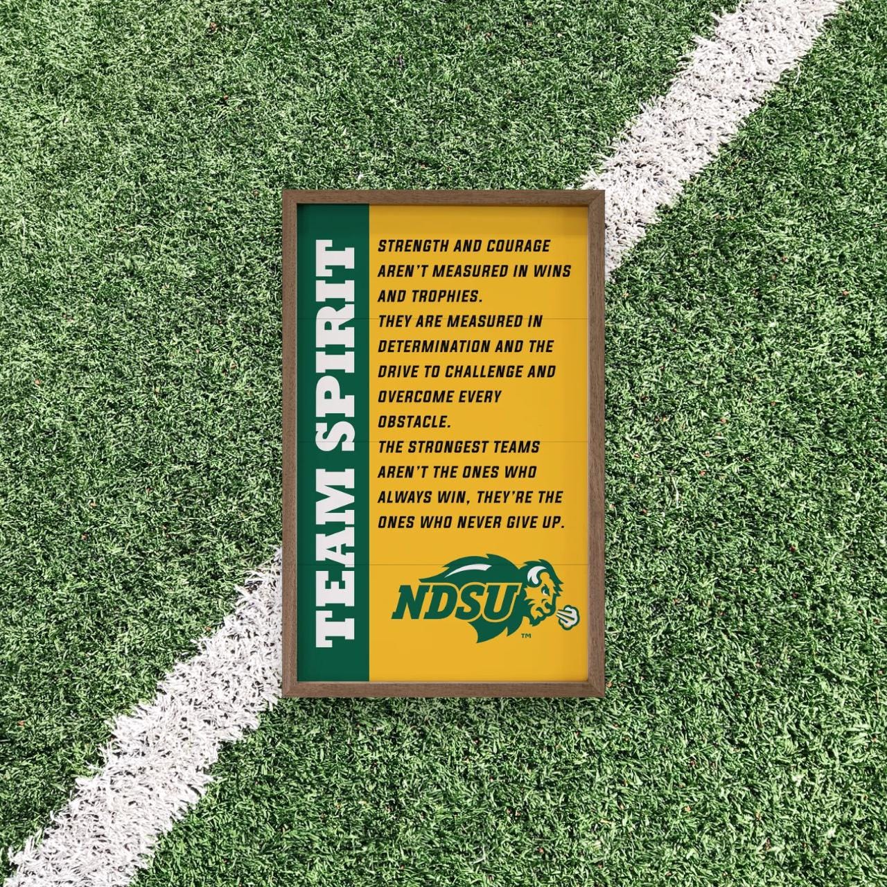 North Dakota State Bison Vertical |North Dakota State Bison Wall Art (Officially Licensed)