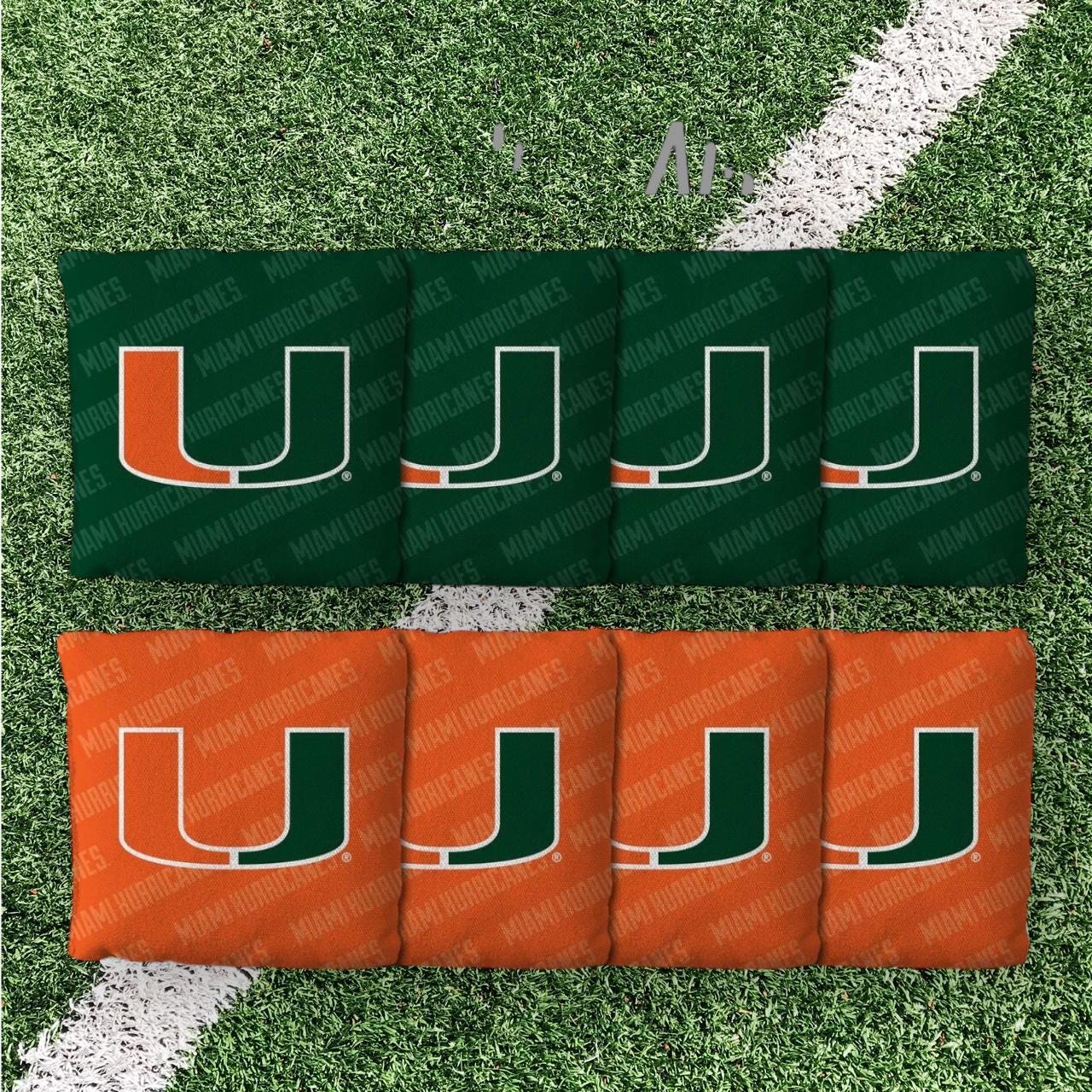 Miami Hurricanes Cornhole Boards 2x4 (Officially Licensed)