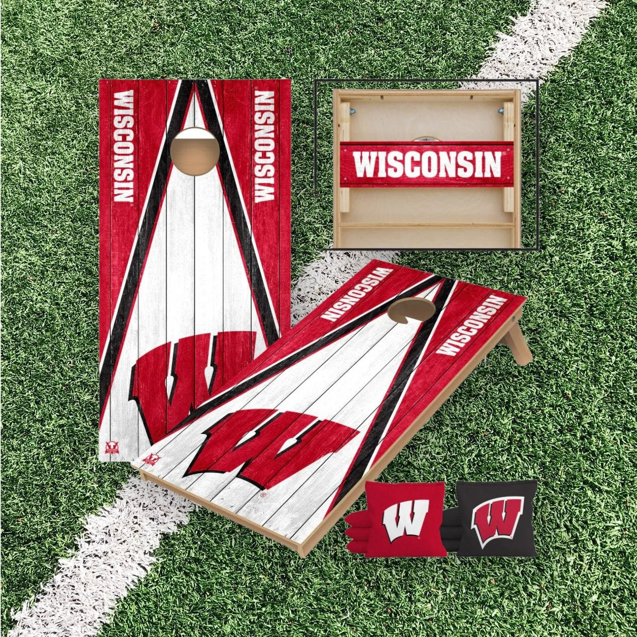 Wisconsin Badgers Cornhole Boards 2x4 | Officially Licensed