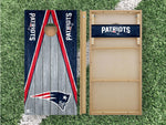 Load image into Gallery viewer, New England Patriots Cornhole Boards 2x4 | Officially Licensed
