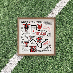 Texas Tech Red Raiders Artwork | Texas Tech Red Raiders  Wall Art (Officially Licensed) Square