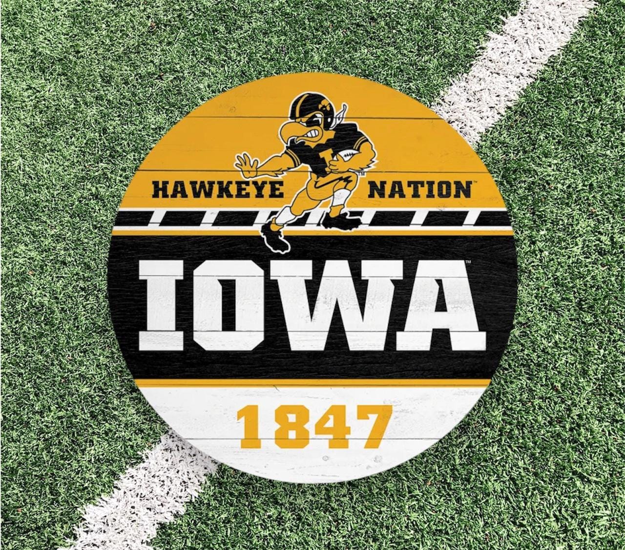 Iowa Hawkeyes Artwork | Iowa Hawkeyes Wall Art (Officially Licensed) Circle