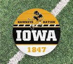 Load image into Gallery viewer, Iowa Hawkeyes Artwork | Iowa Hawkeyes Wall Art (Officially Licensed) Circle
