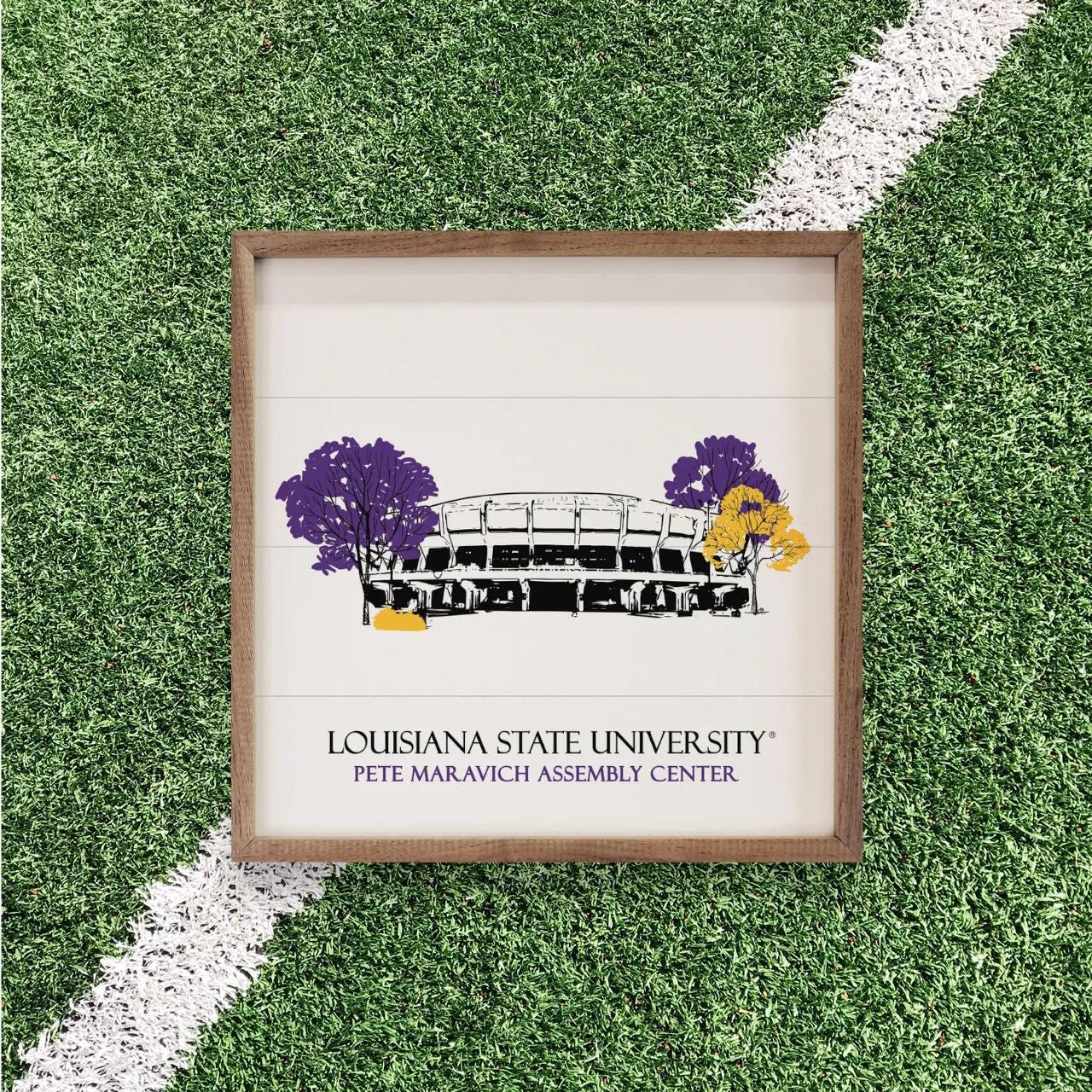 LSU Tigers Artwork | LSU Tigers Wall Art (Officially Licensed)Square