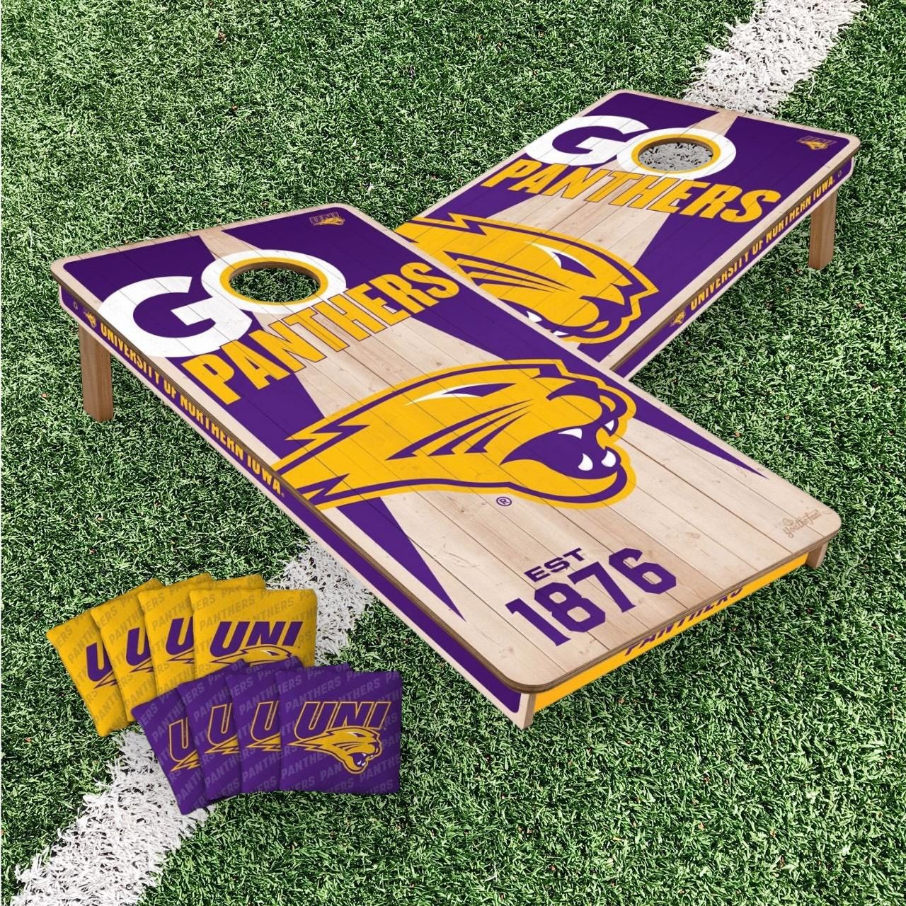 Northern Iowa Panthers Cornhole Boards 2x4 (Officially Licensed)