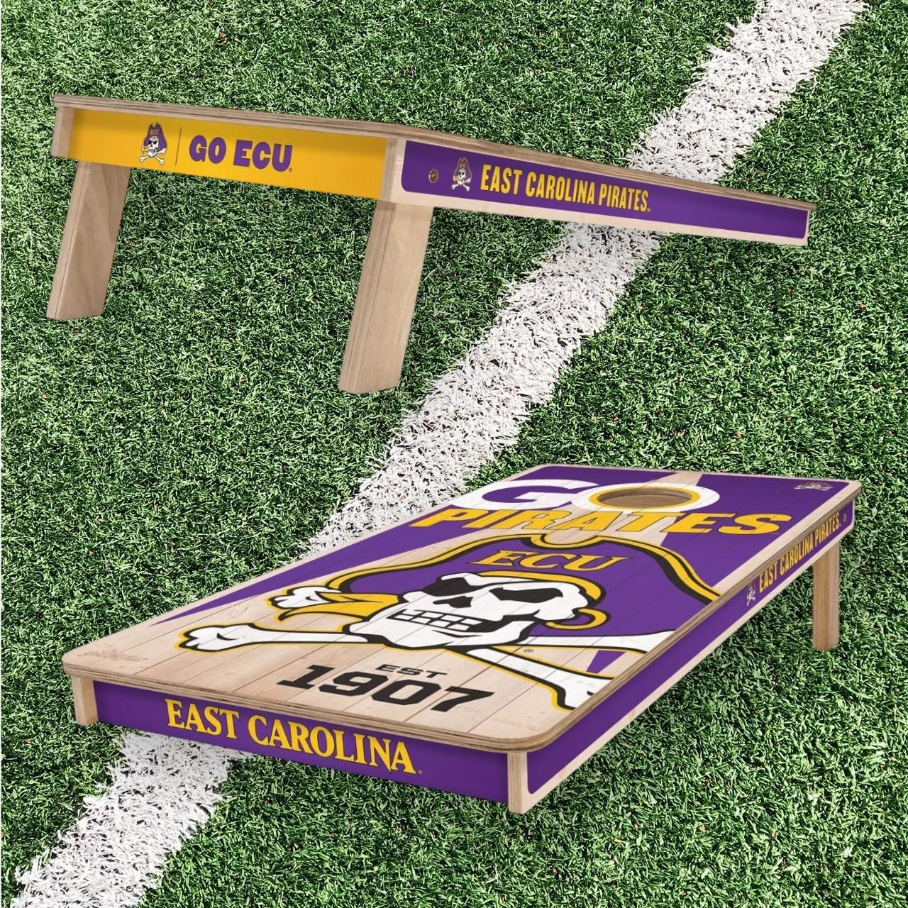 ECU Pirates Cornhole Boards 2x4 (Officially Licensed)