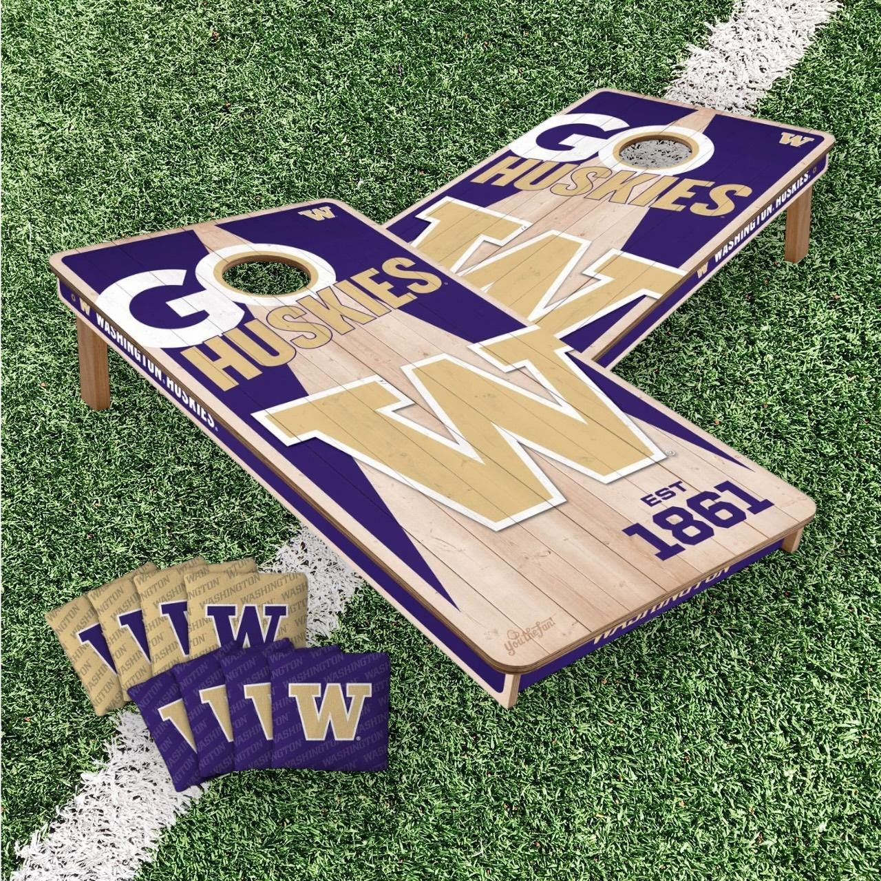 Washington Huskies Cornhole Boards 2x4 (Officially Licensed)