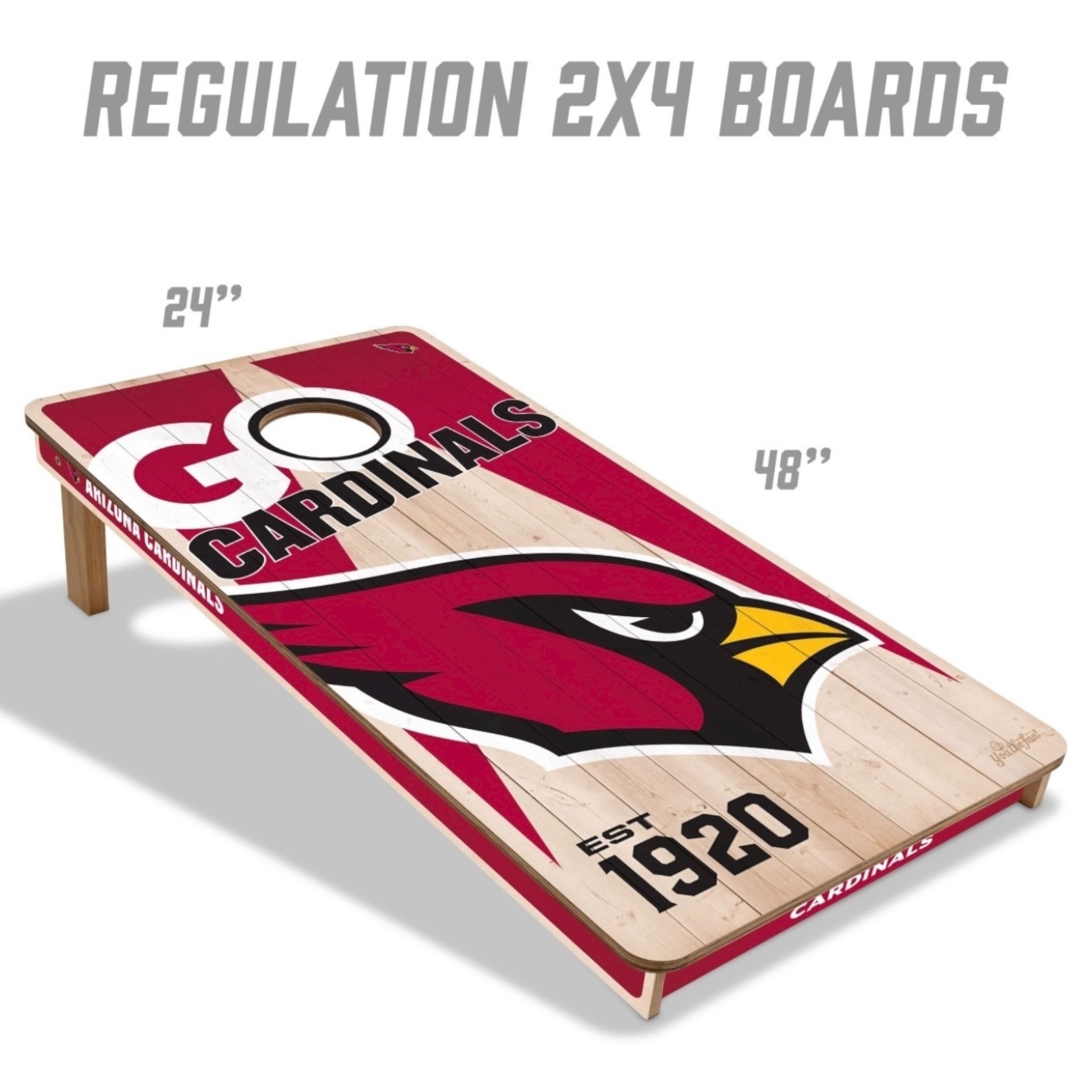 Arizona Cardinals Cornhole Boards 2x4