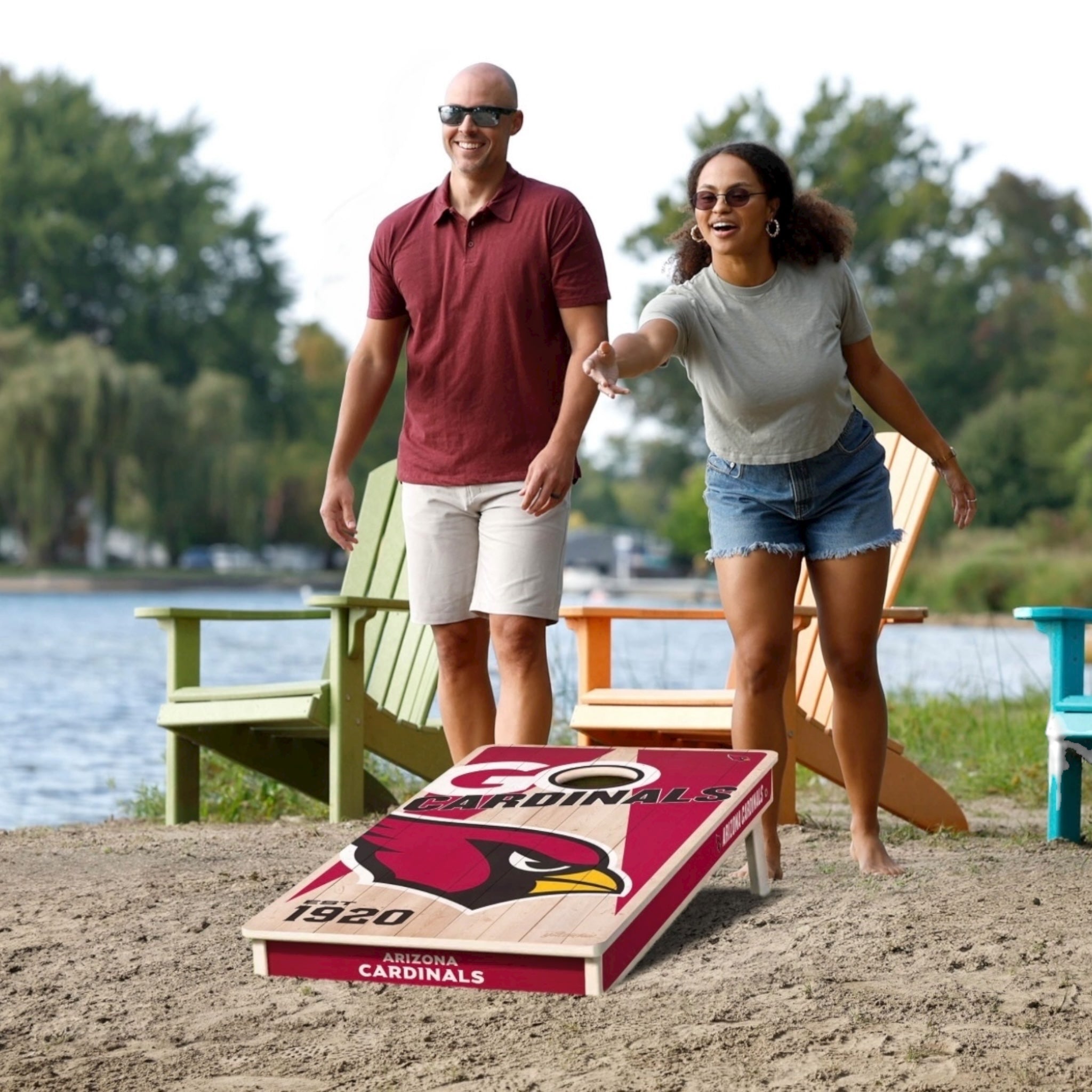 Arizona Cardinals Cornhole Boards 2x4