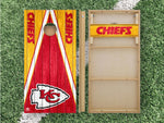 Load image into Gallery viewer, Kansas City Chiefs Cornhole Boards 2x4 | Officially Licensed
