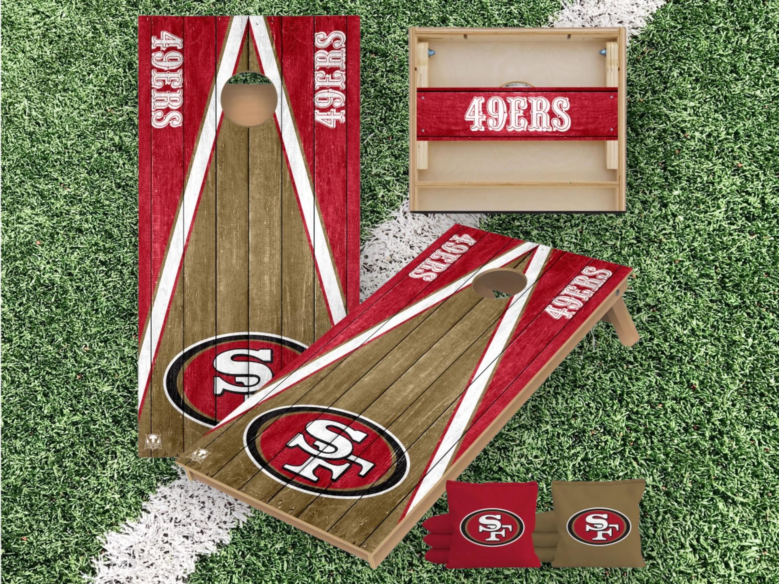 San Francisco 49ers Cornhole Boards 2x4 | Officially Licensed