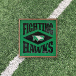 Load image into Gallery viewer, North Dakota Fighting Hawks Artwork | North Dakota Fighting Haks Wall Art (Officially Licensed)Square
