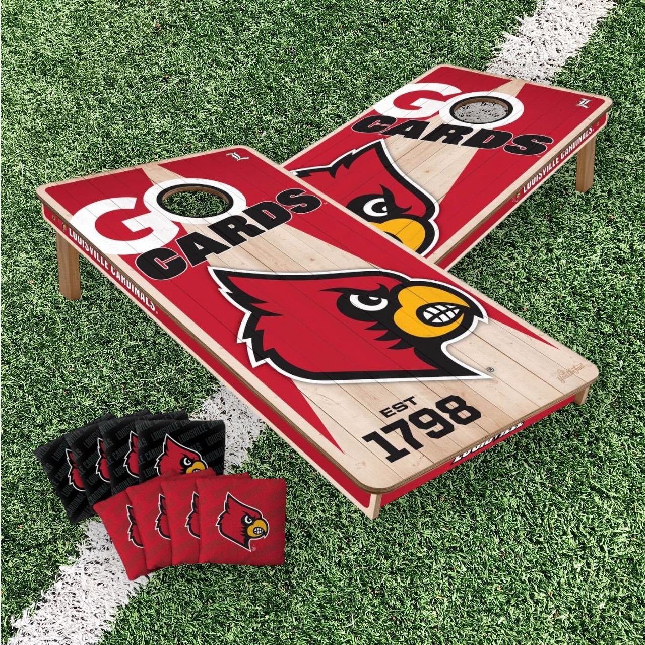 Louisville Cardinals Cornhole Boards 2x4 (Officially Licensed)