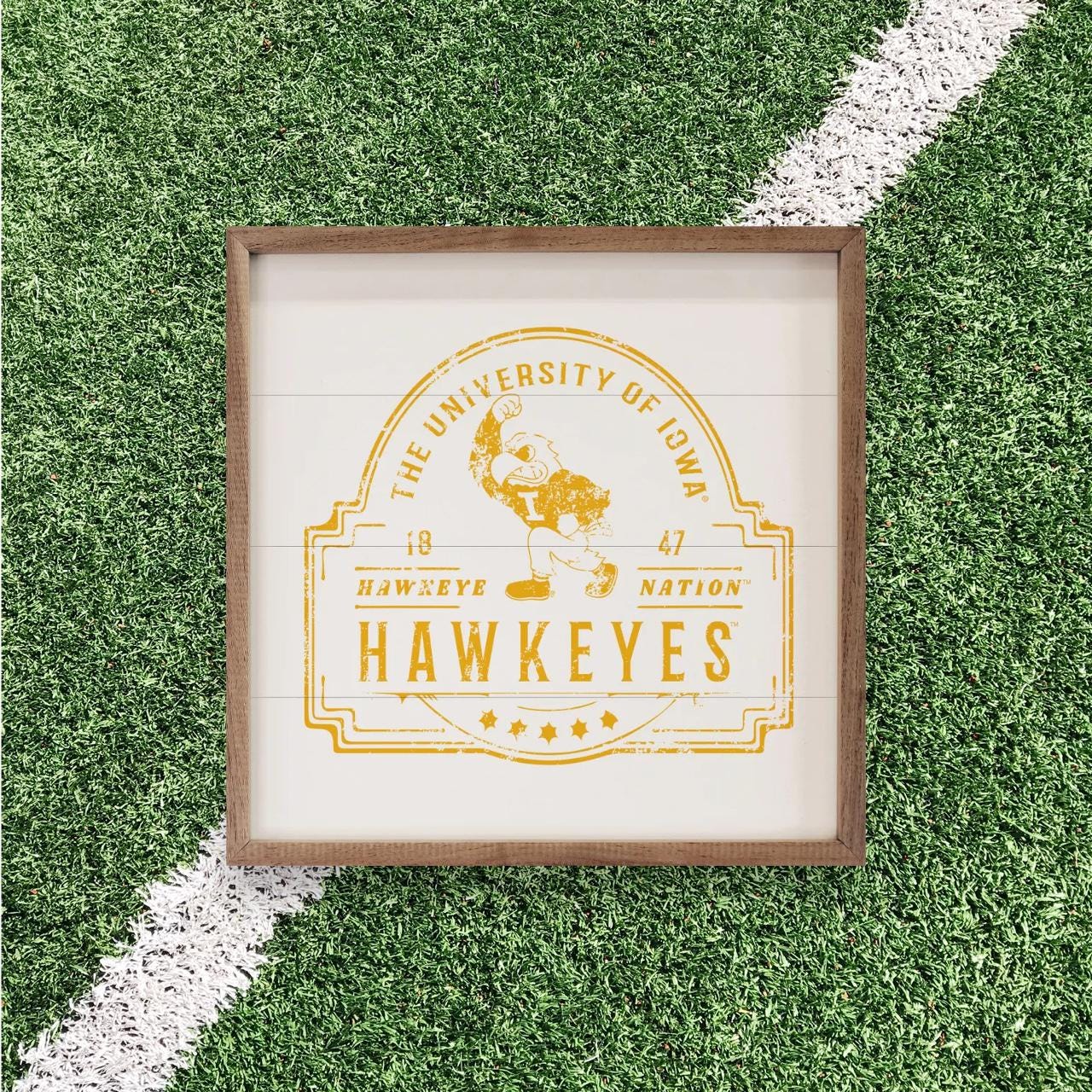 Iowa Hawkeyes Artwork | Iowa Hawkeyes Wall Art (Officially Licensed)Square