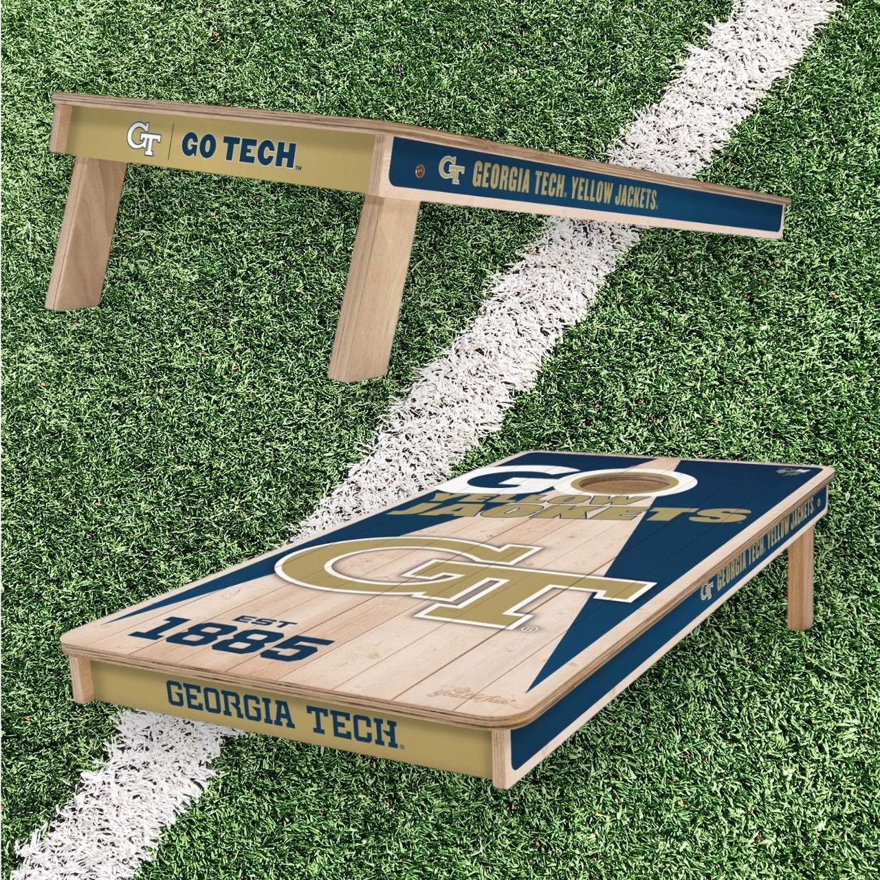 Georgia Tech Yellow Jackets Cornhole Boards 2x4 (Officially Licensed)