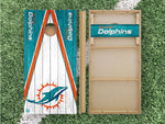 Load image into Gallery viewer, Miami Dolphins Cornhole Boards 2x4 | Officially Licensed
