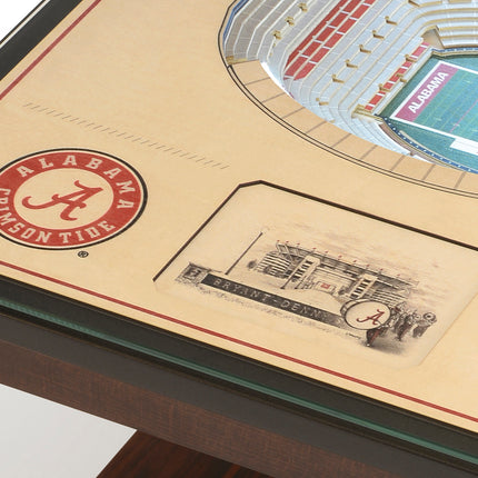 Alabama Crimson Tide 25-Layer StadiumView End Table