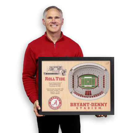 Alabama Crimson Tide  25-Layer StadiumViews 3D Wall Art