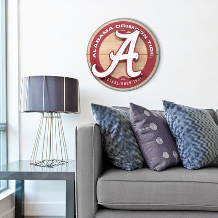 Alabama Crimson Tide 3DX Circle Backer Wall Art