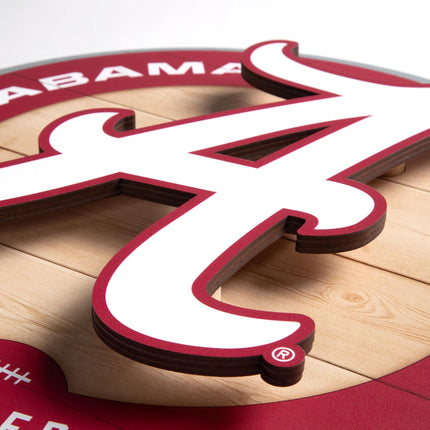 Alabama Crimson Tide 3DX Circle Backer Wall Art
