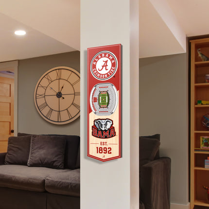 Alabama Crimson Tide 3D Stadium 6x19 Banners