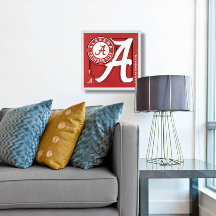 Alabama Crimson Tide 3D Logo Series Wall Art - 12x12