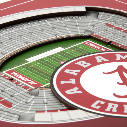 Alabama Crimson Tide 3D StadiumView Wall Art 12x12