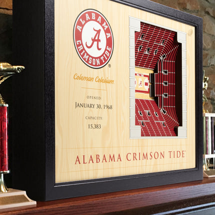 Alabama Crimson Tide 25-Layer StadiumViews 3D Wall Art