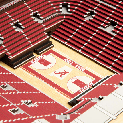 Alabama Crimson Tide 25-Layer StadiumViews 3D Wall Art