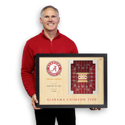 Alabama Crimson Tide 25-Layer StadiumViews 3D Wall Art