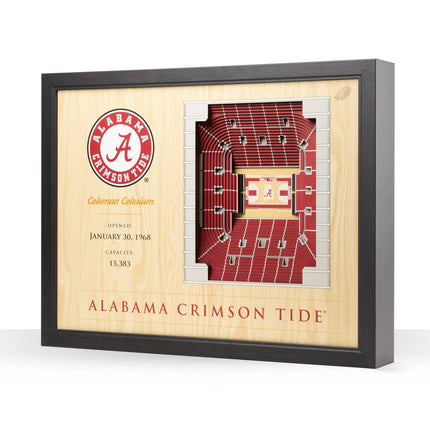 Alabama Crimson Tide 25-Layer StadiumViews 3D Wall Art
