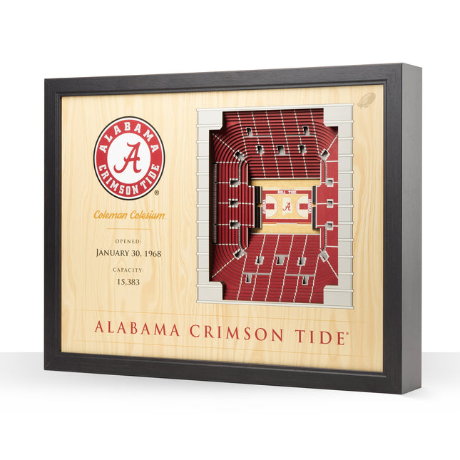 Alabama Crimson Tide 25-Layer StadiumViews 3D Wall Art