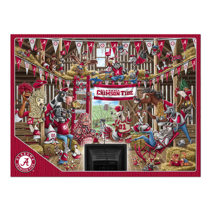 Alabama Crimson Tide Barnyard Fans Puzzle - 500 PC