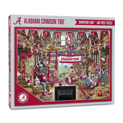 Alabama Crimson Tide Barnyard Fans Puzzle - 500 PC