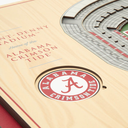 Alabama Crimson Tide 5-Layer 3D StadiumView Wall Art