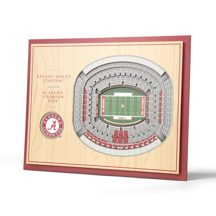 Alabama Crimson Tide 5-Layer 3D StadiumView Wall Art