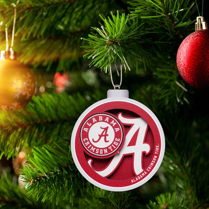 Alabama Crimson Tide 3D Logo Series Ornament