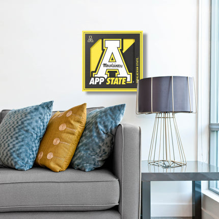 App State Mountaineers 3D Logo Series Wall Art - 12x12