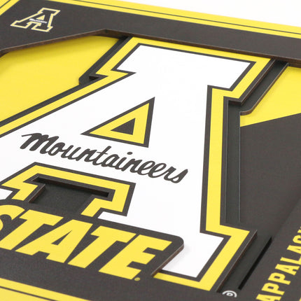 App State Mountaineers 3D Logo Series Wall Art - 12x12