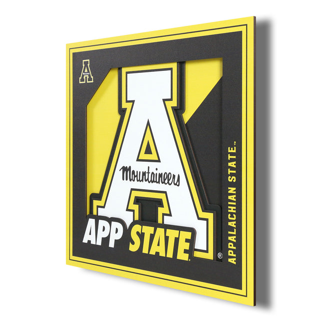 App State Mountaineers 3D Logo Series Wall Art - 12x12