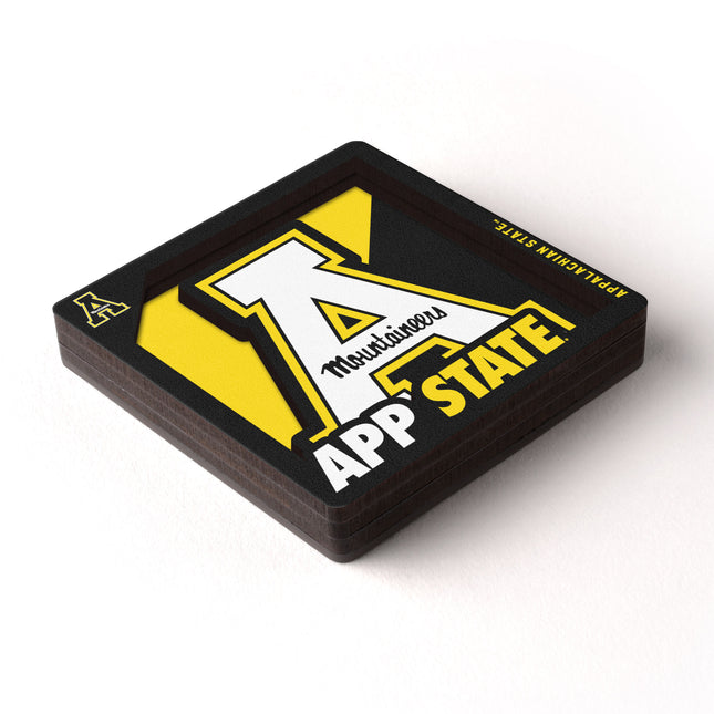 App State Mountaineers 3D Logo Series Magnet