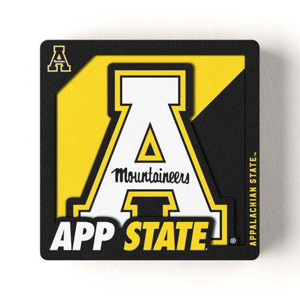 App State Mountaineers 3D Logo Series Magnet