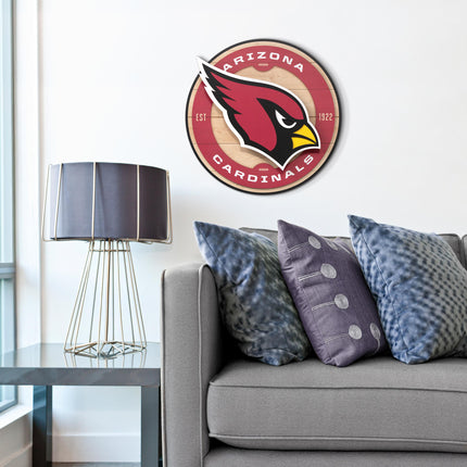 Arizona Cardinals 3DX Circle Backer Wall Art