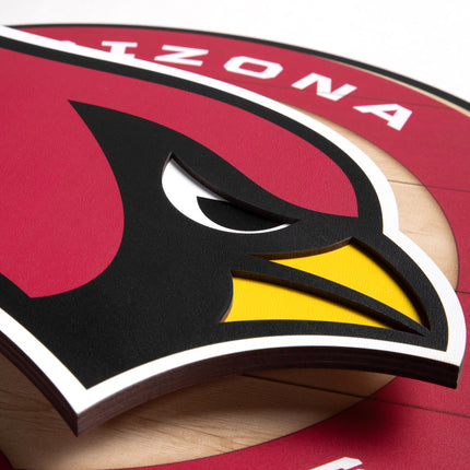 Arizona Cardinals 3DX Circle Backer Wall Art