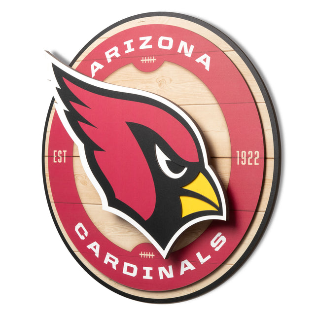 Arizona Cardinals 3DX Circle Backer Wall Art